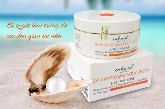 Sakura Skin Whitening Body Cream L-Glutathione